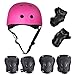 Produktbild SymbolLife Skateboard / Skate Protektoren Set mit Helmet -- Skate Helmet Knie Pads Elbow Pads mit Handgelenkschoner für Skate, Skateboard, Roller Skate, BMX, Bike und anderen Extreme Sports, M Rose