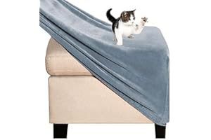 FAIRUO Jacquard Velvet Ottoman Covers - Square, Rectangle, Round - Small, Large - Stretch - Color: @17, Size: Sq