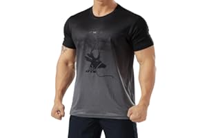 GYMAPE Uomo Palestra Fitness Atletica Asciugatura Rapida Traspirante Muscolo in Esecuzione T-Shirt