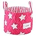 Minene Small Storage Basket with Stars (Fuchsia/ White)