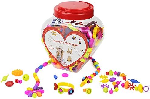Bead Set for Girls and Boys, Jewellery Making Set 600 pcs  iPlay, iLearn Bracelets, Rings, Necklaces