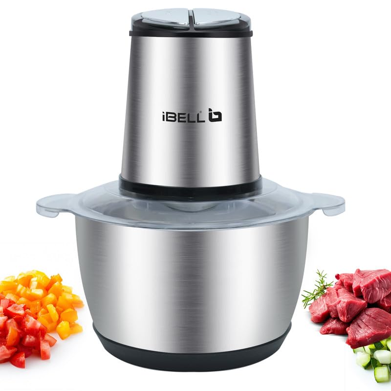 iBELL MT200SM Meat Chopper/Grinder/Mincer, 2 Litre Stainless Steel Bowl, 700W, Multi Purpose for Cutting Slicing Meat, Vegetables, Nuts & Fruits (Silver)