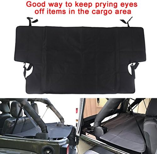 Sengear Rear Cargo Security Trunk Cover Cargo Cover Shade For Wrangler JK Sports/Sahara/Freedom/Rubicon 4DR 2007-2017 Models