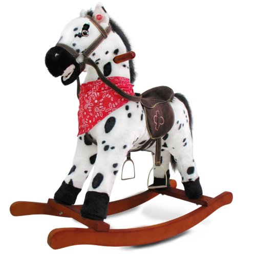 Infantastic - Caballito balancín de peluche (con sonido, varios colores a elegir)