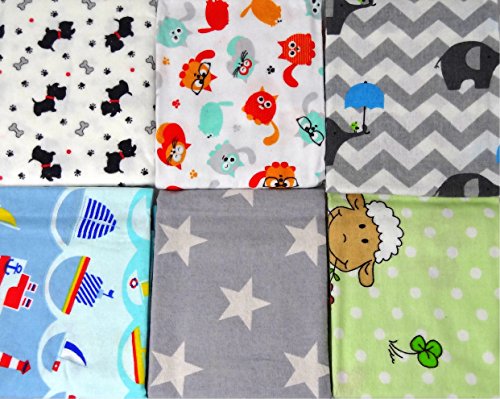 Babymajawelt Molton Flanellwindeln 70/80 – 5er Pack Junge-weich und kuschelig-12845 - 3