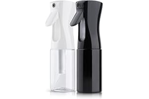 TANSHINE Vaporisateur Cheveux Boucle Pulverisateur Cheveux Vaporisateurs Rechargeable d Eau Pshit Vide Flacon Spray Brumisateur pour Plante Interieur,Coiffeur,Fleurs Noir,Spray Alcool,160ml