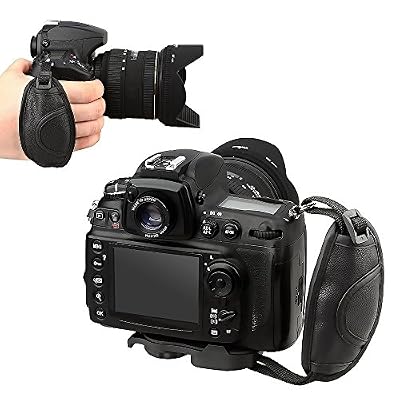 BlueBeach® bracelet en cuir poignée - sûr rembourré dragonne de poignet pour appareil photo SLR DSLR Compatible avec Canon Nikon Pentax Minolta