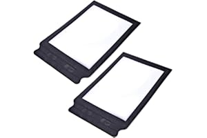 Deolven A4 Pleine Page Loupe de Lecture,2 Pack Grande Lecture Loupe 3 X Rectangulaire Loupe Malvoyant en Plastique pour Personnes Agées Vieux Père Mère