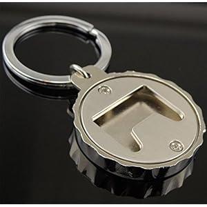 Lumanuby 1x Alloy Ring For Key Unique Bottle Stopper Corkscrew Keyring 7 * 3.5 * 0.5 cm Keyring Gift for Beer Lovers Series