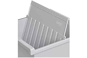 WENOKER HAN Stützplatte DIN A6 quer, für Karteitröge und Karteikästen, lichtgrau