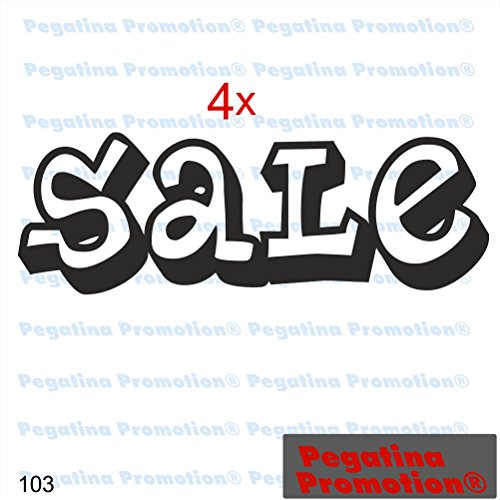 Preisvergleich Produktbild 4er Set Aufkleber "SALE" Prozente Schaufenster Reduziert Ausverkauf Schlussverkauf WSV SSV Typ 6ca. 60 cm Aufkleber Sticker Schaufensterwerbung Werbung Deko von Pegatina Promotion ®