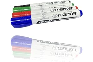 REQUISITE NEEDS White Board Marker Pens Fine Tip Low Odour Vivi Colour Dry Erase Marker Pens for School Office Home (Pack of 4)