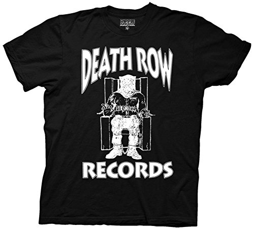 Stab & wound Death Row Records White Logo Adult T-Shirt