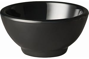 APS GF141 Pure Melamine Black Round Mini Bowl | 55mm Diameter