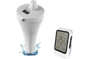 DINHAUYON Hot Tub Thermometer,Pool Thermometer,Ip68 Waterproof Grade Floating With Display Screen,Hot Tub Accessories Suitable For Swimming Pools Hot Tubs And Spas