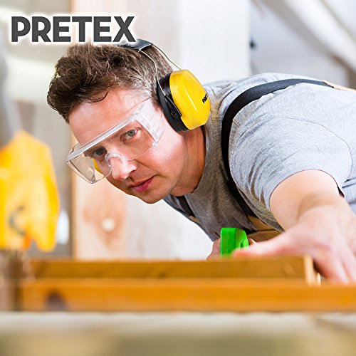 PRETEX Professioneller Kapselgehörschutz für Lärmpegel bis 98 dB mit hohem Tragekomfort durch geringes Gewicht und stufenlos verstellbare Kopfbügel | 2 Jahre Zufriedenheitsgarantie | Gehörschutz, Ohrenschutz, Lärmschutz, Ohrenschoner - 4