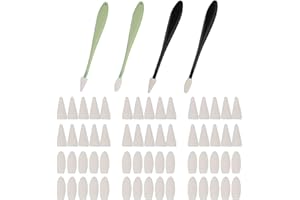 AKSIQIOL 4 Pcs Sketch Wiper Set with 60 Sponge Heads, Washable Blending Sticks for Drawing, Art Blenders for Artists and Students