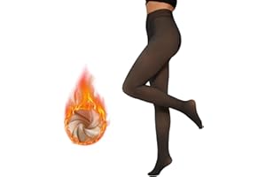 DECORIE Collant Felpati Donna Collant Termiche Effetto Trasparente Calze Collant Invernali Donna in Pile