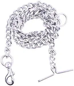 BRUSH HOUSE Dog Chain Silver Grind No.8 (L - 60inch) for Large Dogs