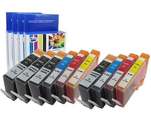 10 Druckerpatronen kompatibel HP 364XL (CN684EE*4 CB323EE*2 CB324EE*2 CB325EE*2) Patronen für HP Photosmart D5460  B8550 C6380 5510 5515 6510 7510 6520 5520 5524 5522 7520 C5380 Q8433B B109d Q8436B Deskjet 3070A 3520 Officejet 4620 4622