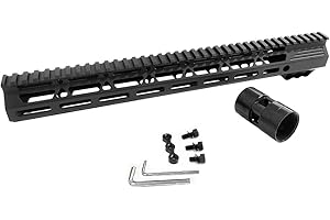 FIRECLUB 7.24" 9.21" 10" 12" 13.5" 15.07" 17" Inch AR15 Free Float for Mlok Compatible Handguard for Hunting Trail Tactical Rifle Scope Mount w Steel Nut