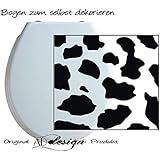 TREND DESIGN - Aufkleber für WC Toiletten Deckel ***Kuhflecken*** (Farbauswahl)