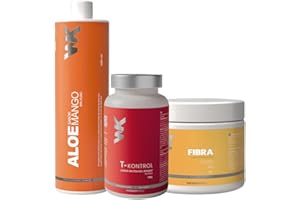 Weekontrol Pack TAF Detox Quemagrasas Aloe Vera Puro para Beber 99% + Té Termogénico Potente + Fibra Saciante. Digestión y Control de Peso (1200Gr, Aloe Mango-Té Frutos del Bosque-Fibra Manzana)