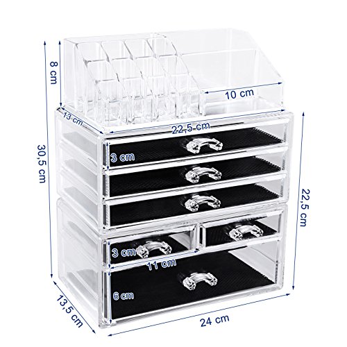 Songmics Kosmetik Aufbewahrung Organizer gro Acryl JKA009 - 7