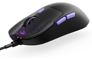 Kreo Harpy Gaming Mouse Wired, 55g Ultra-Lightweight Design Gaming Mouse, Customizable RGB Mouse, 1000Hz Polling Rate, 12800 DPI, Mouse Gaming, Wired Gaming Mouse (Black)