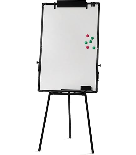 COSTWAY Dubbelzijdig mobiel whiteboard, 60 x 100 cm, in hoogte verstelbaar magnetisch whiteboard met wieltjes, standaard en pennenbakje, incl. accessoires voor school, kantoor, thuis (zwart