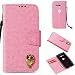 Produktbild SONY XZ2 COMPACT Hülle,Alfort SONY XZ2 COMPACT Schutzhülle, Simulations-Retro-Ledertasche Flip Wallet Lederhülle Elegant Design Premium PU Leder Hohe Qualität Tasche Case Cover Kasten Abdeckung Wallet für SONY XZ2 COMPACT Smartphone Funktion Standfunktion Unterstützte Telefone und Magnetverschluss ( Pink )