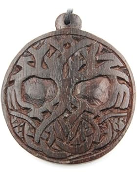 Lebensbaum keltischer Schmuck aus Holz, Kettenanhänger zeitlos natürlich Länge 4,5cm, inkl Textilband Holzschmuck