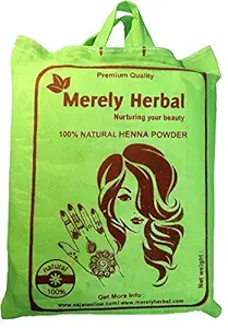 MERELY 100% Natural Henna Powder Prepared from Organic leaves (Cloth filtered 900 gm)