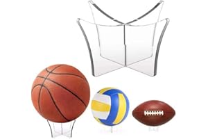 DULSPUE Porta Palloni,Espositore per Pallone da Calcio Acrilico,Porta Palla Espositore,Set di Supporti per Palloni da Calcio per Pallone Calcio Pallavolo Palla Basket Pallone（trasparente）