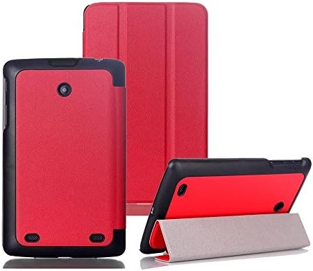 Tsmine LG G Pad V480 8-Inch Tablet Case - Premium Tri-fold Auto Sleep/Wake Up PU Leather Case Stand for LG G Pad 8.0 V480, Red