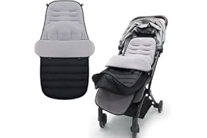 Afenau Footmuff for Pushchair Universal, Waterproof Cosy Toes with Adjustable Side Zips, Windproof Pushchair Footmuff, Detachable Universal Footmuff for Stroller fit Most Stroller (Black)