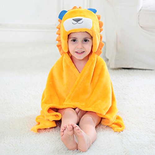 MICHLEY Baby Jungen und Mädchen mit Kapuze Tier Handtuch Body Bademantel - 2