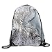 Produktbild gthytjhv Rucksack mit Kordelzug Rucksack Shoulder Bags Sporttasche Travel Backpack The Hockey Shark Gray marbling9 Lightweight Unique 16.9x14.2