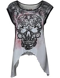 trueprodigy Casual Mujer marca Camiseta estampado ropa retro vintage rock vestir moda cuello redondo manga corta slim fit designer cool urban fashion t-shirt color negro 1072512-2999