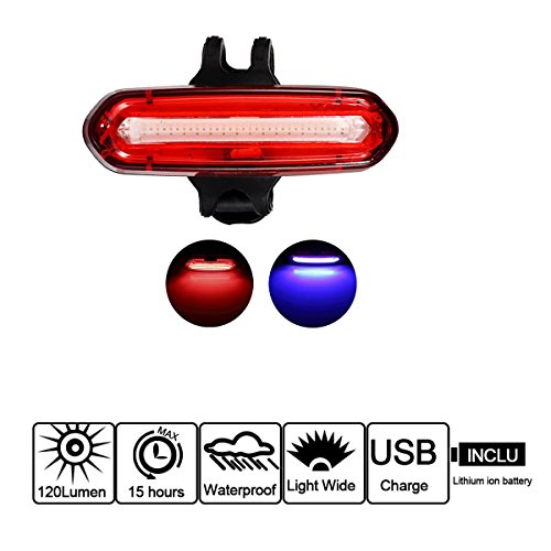 Kenove LED Fahrradlicht Fahrradbeleuchtung Set，USB Wiederaufladbare Fahrradlicht Vorne und Hinten mit Fahrrad Handyhalterung Für Radfahren - 4