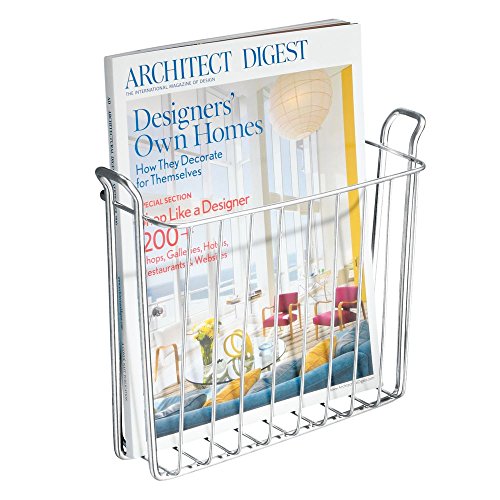 InterDesign Classico Zeitschriften- und Zeitungshalter fürs Bad – Wandmontiert, Chrom - 3