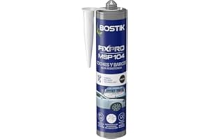 Bostik FIXPRO MSP 104 Coches y Barcos, Negro - Adhesivo de Fijación, sobre Todos los Soportes, Agarre Inmediato, Resistencia a Temperaturas, Fácil Aplicación, Interior y Exterior, Cartucho 290 ml