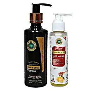 SaQuest Diet-O-Hair Shampoo With Lemon With Honey Facewash combo 200+100 ml