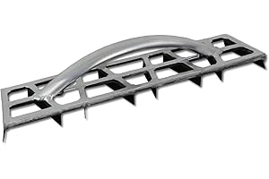 DEWEPRO® Alurabot - Alu-Gipserhobel - Kantenhobel mit 8 Stahlklingen - 465x90mm - Handhobel - Putzhobel - Schleifraspel