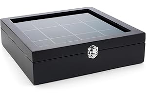 Bredemeijer Tea Bag Box 12 Compartments with Window Black