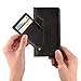Produktbild iPhone X Ledertasche, iPhone X Wallet Case,[Kredit karten schlitz halter] Premium PU-Leder 100% handgemachte Flip Folio Magnetverschluss Stand Leder Hülle für iPhone X 5,8 Zoll (Schwarz)