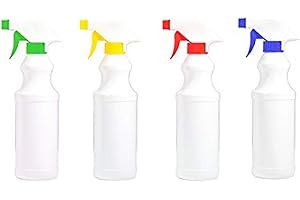 WEIYE Lot de 4 flacons pulvérisateurs étanches avec gâchette de qualité commerciale