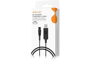 Aieve Charger for Philips One Blade QP2530 QP2630 HQ850, 8V USB Charger Charging Cable Power Cord for Philips Norelco Oneblade QP2530 QP2630 HQ850 HQ912 HQ913 HQ914 Hybrid Trimmer Shaver