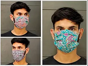 Collectible India 6 Pack Washable Face Mask Anti Pollution Dustproof, Reusable Washable Face Cover/Men Women Unisex