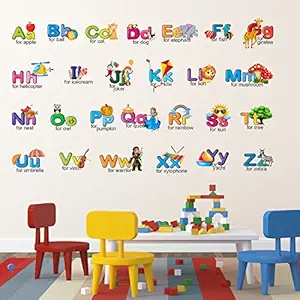 Wallstick Vinyl Alphabet Wall Sticker, 1.57 x 19.29 x 1.57 inches, Multicolour